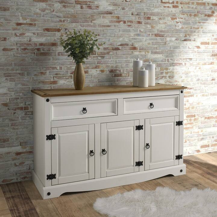 Wood Buffet Sideboard Farmhouse Corona Collection Furniture Dash